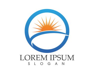 Güneş logosu ve sembolleri yıldız simgesi ağ taşıyıcısı - 