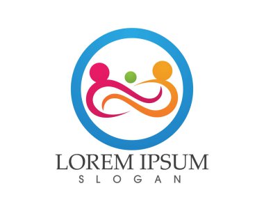 Aile Bakımı aşk logo ve sembolleri şablonu