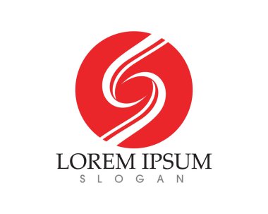 S harfli şirket logosu tasarım vektörü