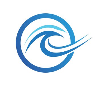 Su Dalgası sembolü ve simge logo şablonu vektörü