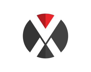 X Harfi Logo Şablonu vektör simgesi tasarımı