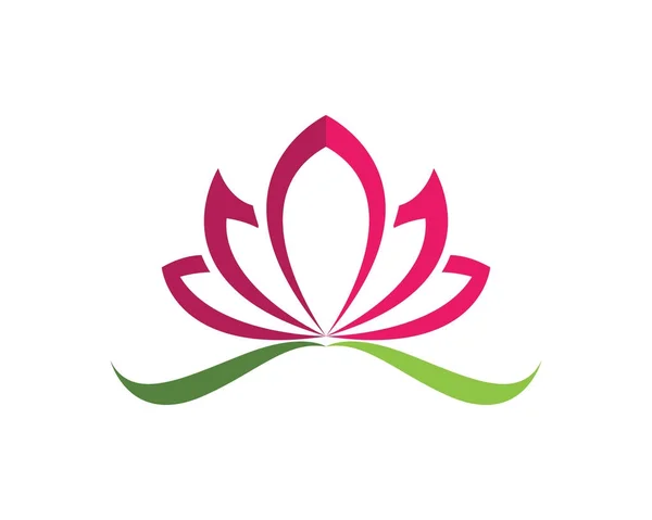 Skönhet Vector lotus blommor design logotyp Mall ikon — Stock vektor
