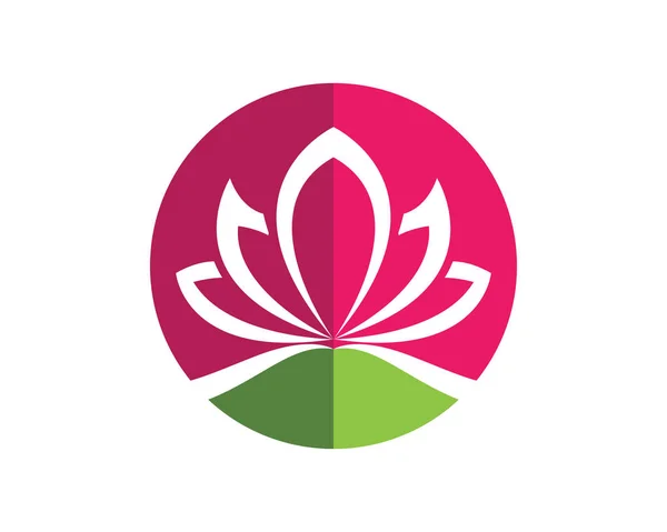 Belleza Vector flores de loto diseño logo Plantilla icono — Vector de stock