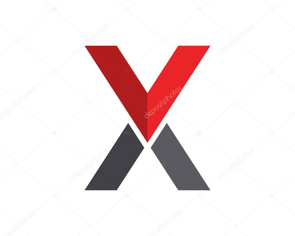 X Letter Logo Template vector icon design