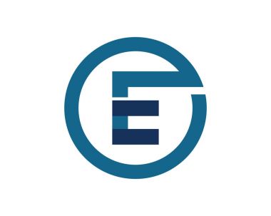 Vektör - E harfi logosu için soyut simgeler