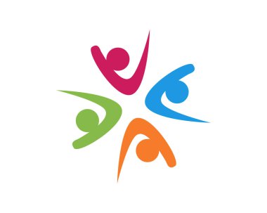 Sendika topluluk insanların bakım logo ve sembolleri şablonu