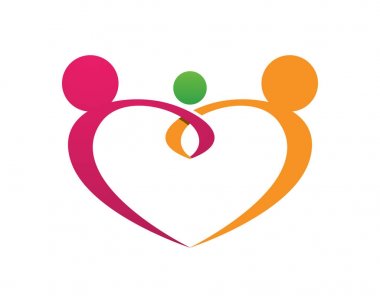 Aile Bakımı aşk logo ve sembolleri şablonu