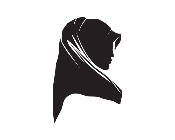 Belleza Mujeres Hijab Logotipo Símbolos — Vector de stock