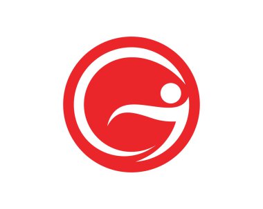 Eğlenceli insanlar Sağlıklı Yaşam Logosu şablon vektör simgesi