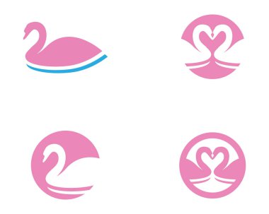 Logo ve sembolleri hayvanlar şablonu simgeler Kuğu