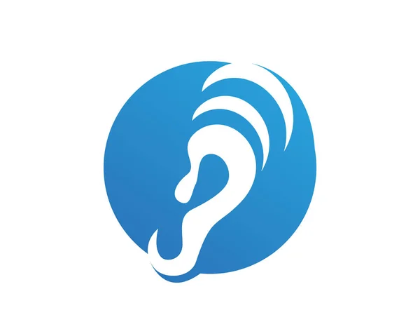 Oído Logotipo Símbolos Vector Iconos Aplicaciones — Vector de stock