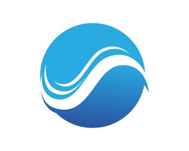 Nehir ve güneş Logo şablonu simgeleri simgeleri