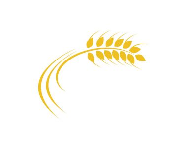 Tarım buğday logosu vektör ikonu tasarımı