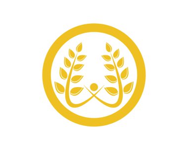 Tarım buğday logosu vektör ikonu tasarımı