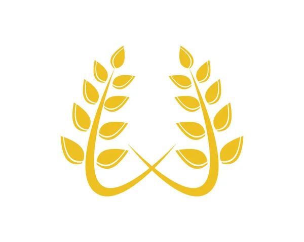 Дизайн векторного логотипа сельскохозяйственной пшеницы — стоковый вектор