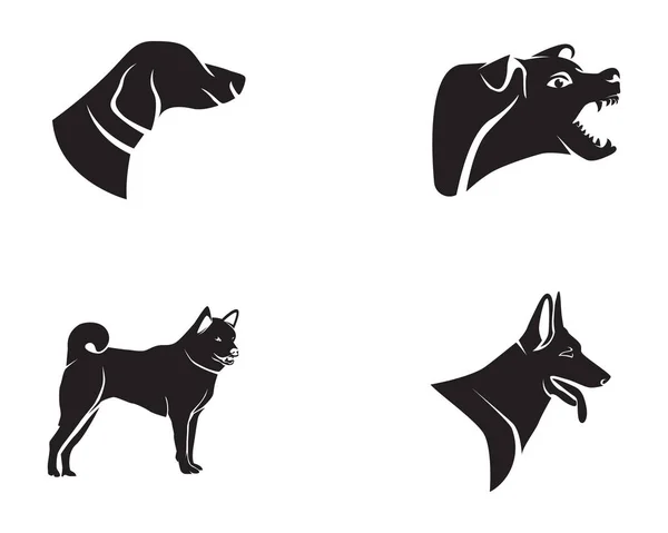 Σκύλος Ζώα Κατοικίδια Λογότυπο Κατάστημα Πρότυπο Εικονίδια App — Διανυσματικό Αρχείο