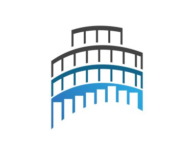 Emlak ve ev binaları logo simgeleri şablonu