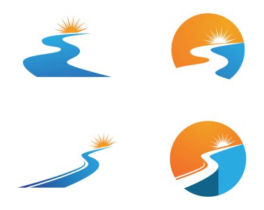 Nehir Logo ve simgeleri simgeleri şablon app