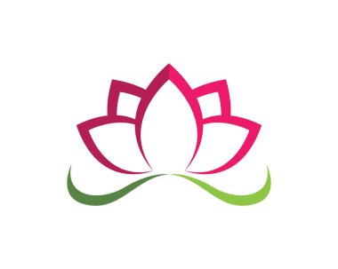 Sağlık, Spa ve Yoga için Lotus çiçek işareti. Vektör Illustratio
