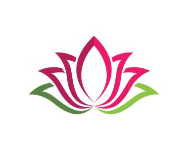 Sağlık, Spa ve Yoga için Lotus çiçek işareti. Vektör Illustratio