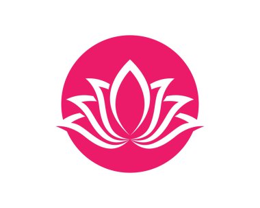 Sağlık, Spa ve Yoga için Lotus çiçek işareti. Vektör Illustratio