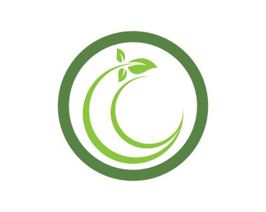 yaprak yeşil doğa logo ve sembol şablon vektör 