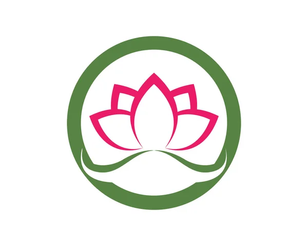 Lotus Flower Tanda untuk Kesejahteraan, Spa dan Yoga. Vector Illustratio - Stok Vektor