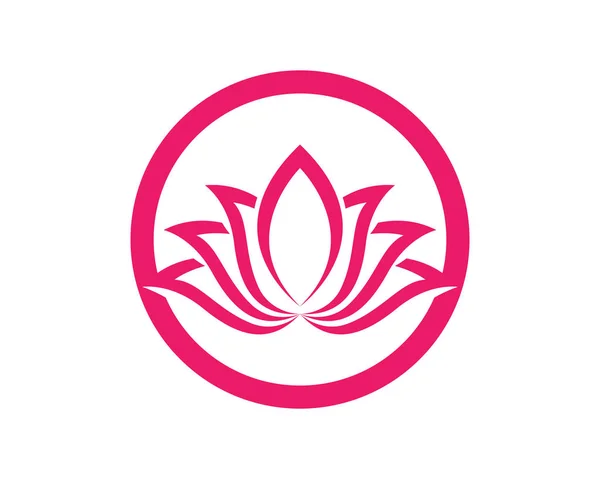 Signe de fleur de lotus pour le bien-être, Spa et Yoga. Illustration vectorielle — Image vectorielle