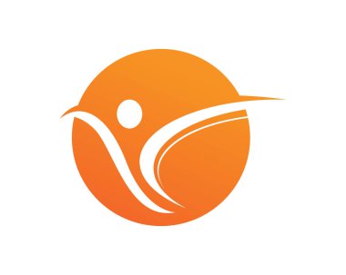 Eğlenceli insanlar Sağlıklı Yaşam Logosu şablon vektör simgesi