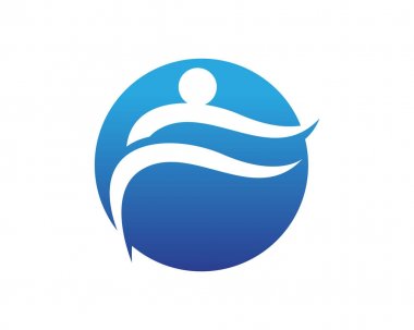 Eğlenceli insanlar Sağlıklı Yaşam Logosu şablon vektör simgesi