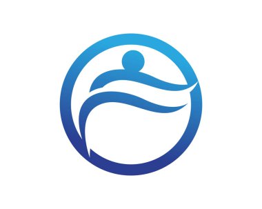 Eğlenceli insanlar Sağlıklı Yaşam Logosu şablon vektör simgesi