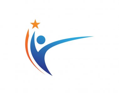 Eğlenceli insanlar Sağlıklı Yaşam Logosu şablon vektör simgesi