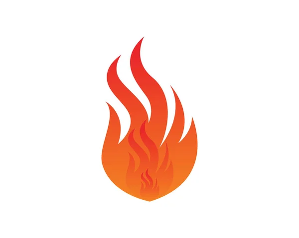 Feuer Flamme Natur Logo und Symbole Symbole Vorlage — Stockvektor