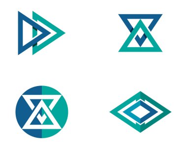 üçgen iş logo ve sembolleri app şablonu