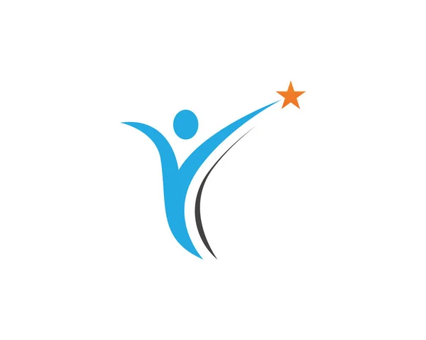 Succès Santé Personnes Soins Logo Symboles Modèle — Image vectorielle