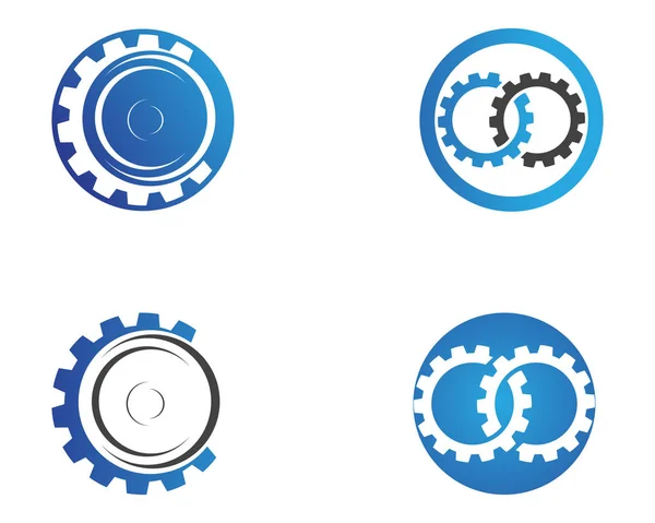 गियर लोगो टेम्पलेट वेक्टर चिन्ह स्पष्टीकरण डिझाइन — स्टॉक व्हेक्टर