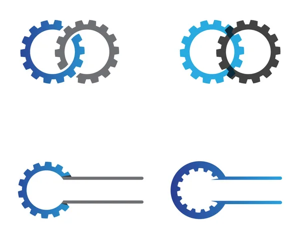 Modèle de logo d'engrenage vectoriel icône illustration design — Image vectorielle