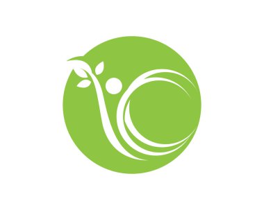 Yeşil doğa sağlık logo ve semboller insanlar yaprak