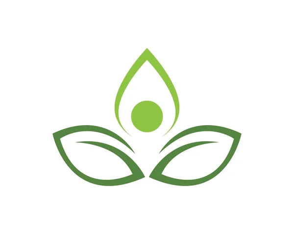 Люди листя зеленої природи логотип і символи здоров'я — стоковий вектор