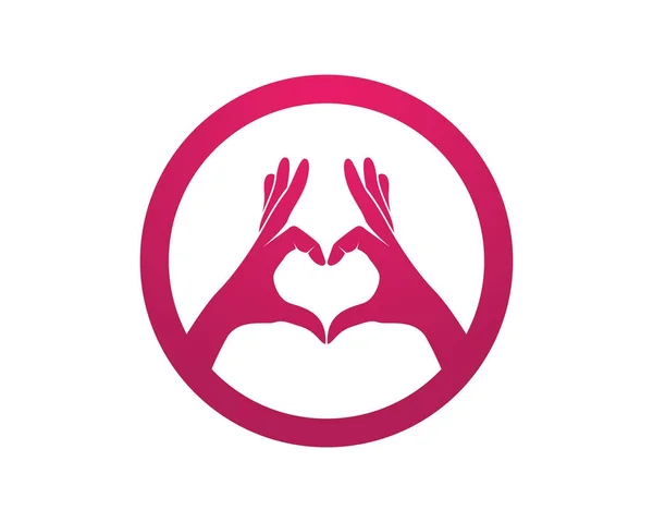 Hand-Hilfe-Logo und Symbolvorlagen-Symbole App — Stockvektor