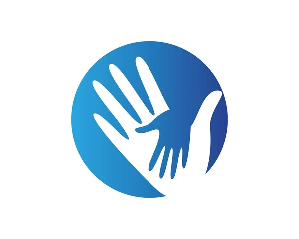 Ręczne logo pomocy i szablon symboli aplikacji ikony — Wektor stockowy
