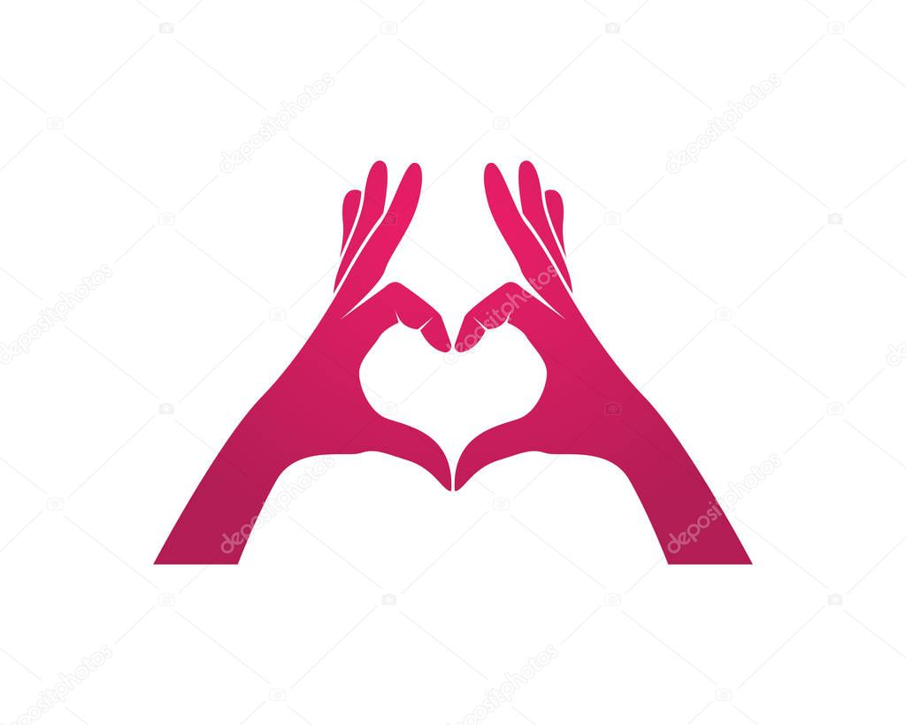Hand help logo and symbols template icons ap