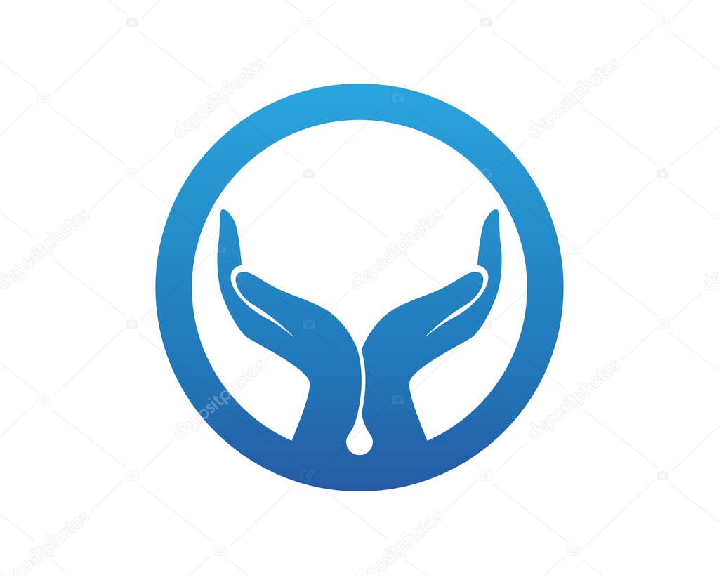 Hand help logo and symbols template icons ap
