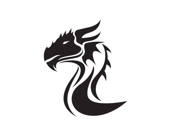 Dragon dieren logo en symbolen pictogrammen sjabloon app — Stockvector
