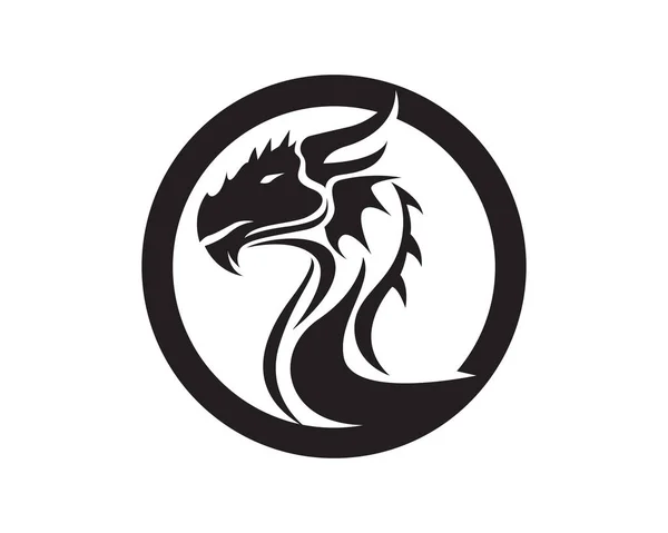 Dragón animales logotipo y símbolos iconos plantilla de aplicación — Archivo Imágenes Vectoriales