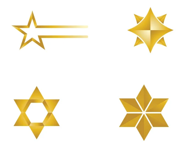 Estrella Logo y símbolos iconos Plantilla aplicación — Vector de stock