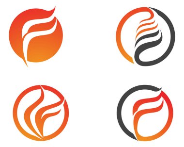 Doğa logosunu ve sembol şablonlarını ateşle