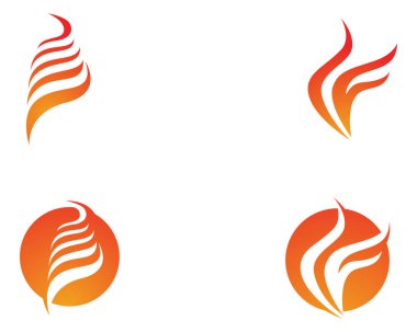 Doğa logosunu ve sembol şablonlarını ateşle