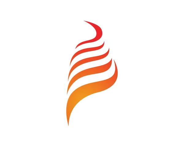 Fuego llama naturaleza logotipo y símbolos iconos plantilla — Archivo Imágenes Vectoriales