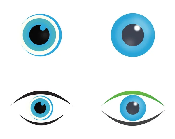 Modèle de logo et de symboles de soins des yeux application icônes vectorielles — Image vectorielle